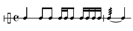 Rhythms for Percussion in Composition Assignment (Snare)